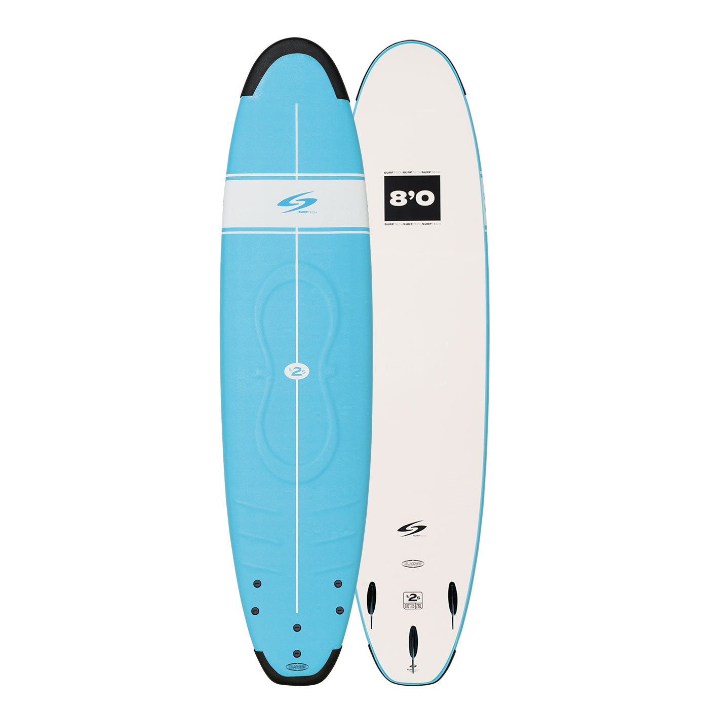 Surftech Blacktip Soft Surfboard - Learn2Surf edition with deck positioning inserts